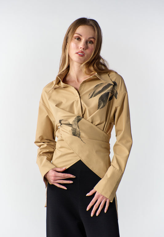 RAF Rife Long Sleeve Top (Spot Print Khaki)