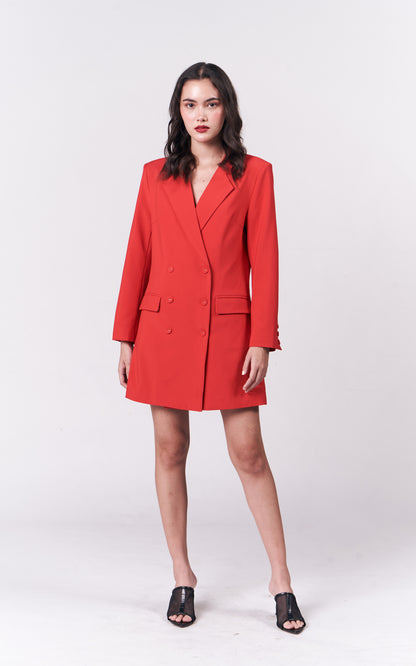 Holiday Dressess Rossa Corsa Long Sleeve Dress (Red)