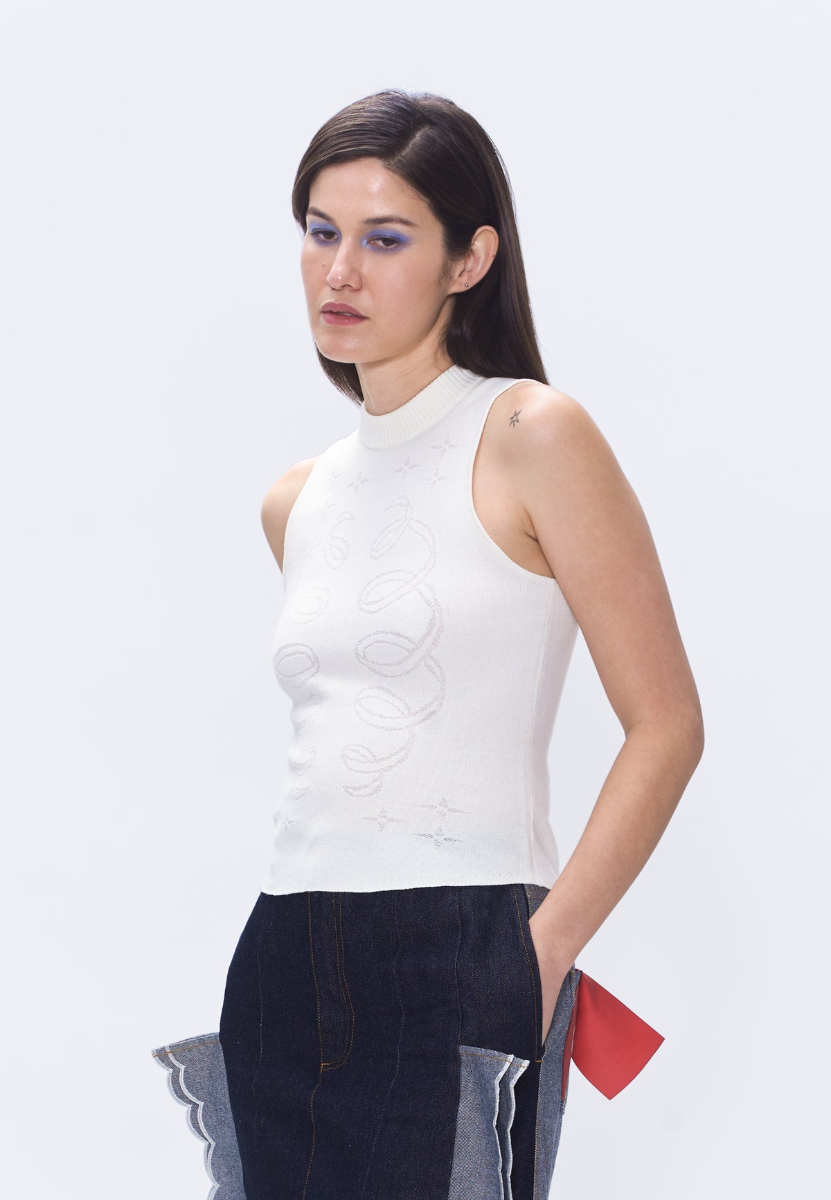 Plains & Prints x Randolf Ribs Knit Sleeveless Top (Offwhite)