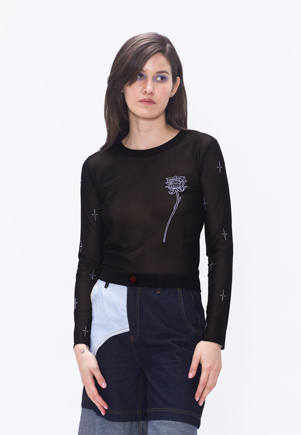 Plains & Prints x Randolf Rose Long Sleeve Top (Black)