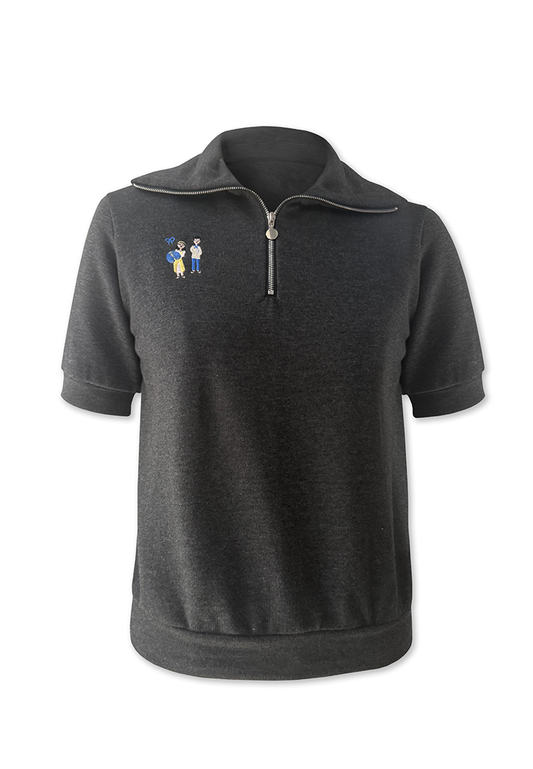 Plains & Prints × Pete Rich Short Sleeve Sportshirt Top (Dark Gray)