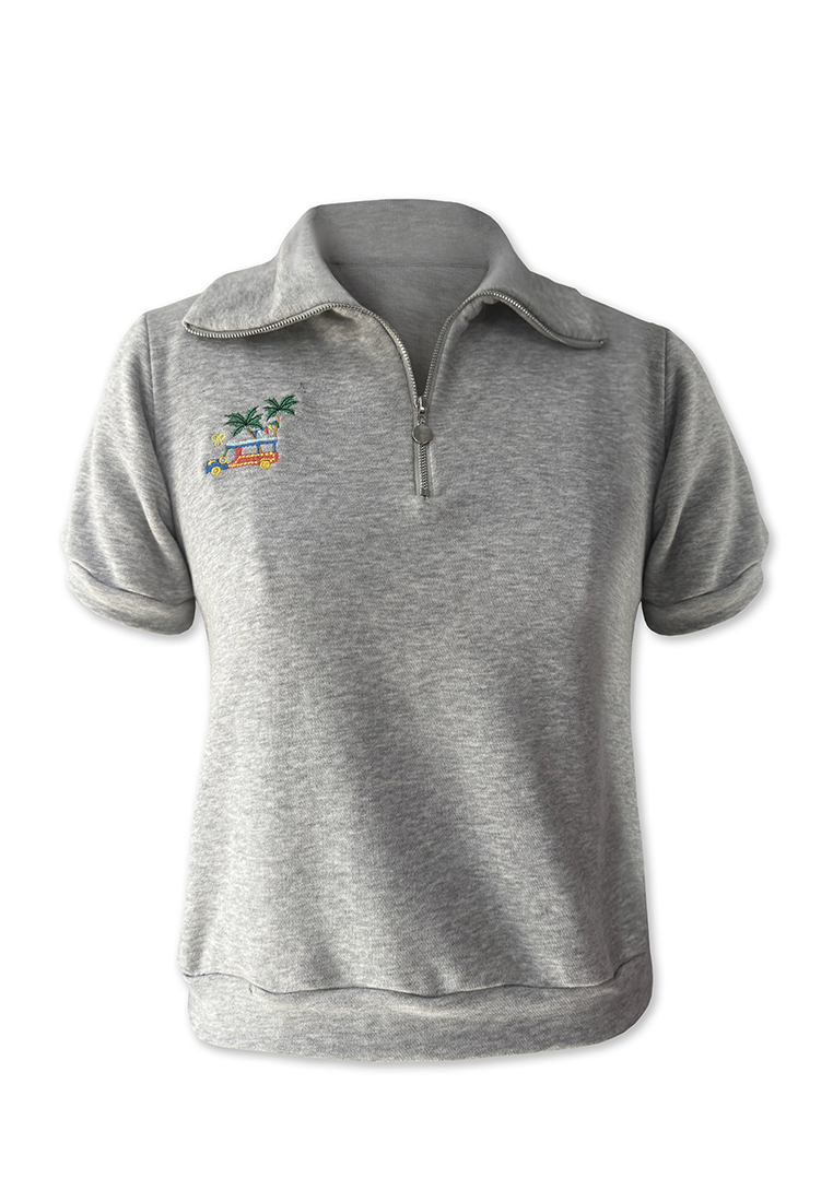 Plains & Prints × Pete Rich Short Sleeve Sportshirt Top (Heather Gray)