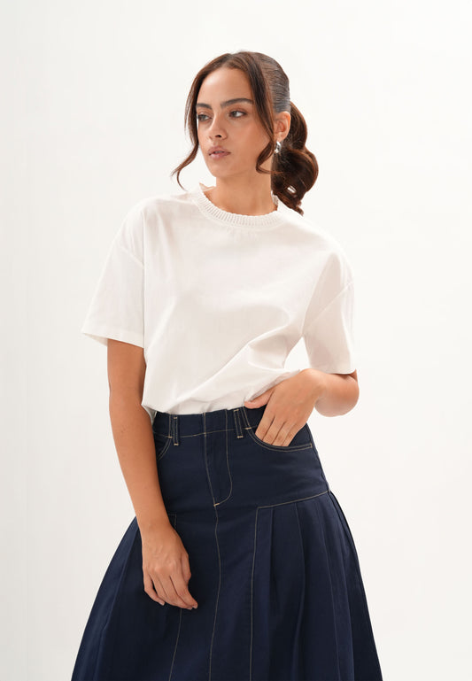 Archetype Refined Ink Short Sleeve Top (Offwhite)