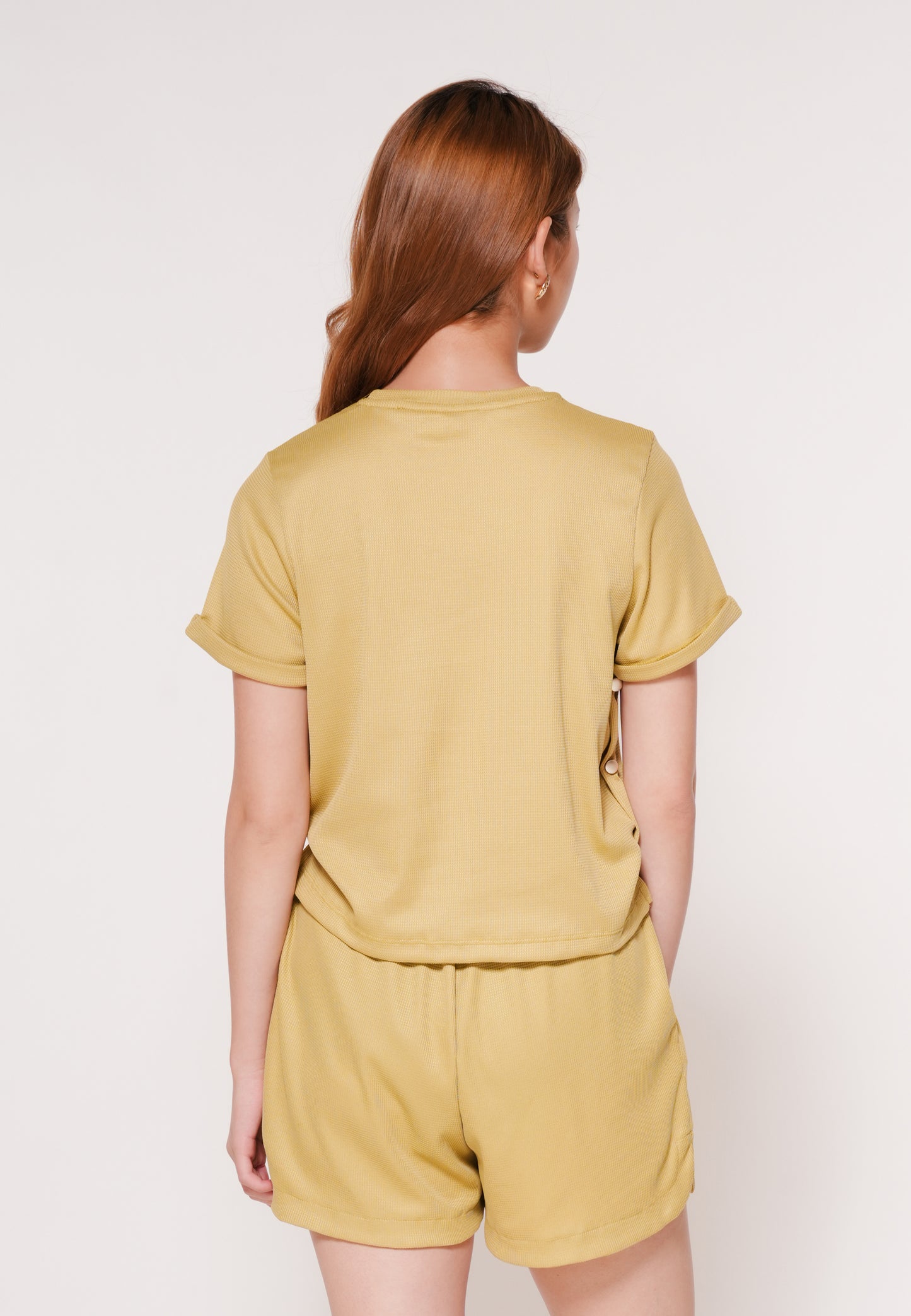 Abel Short Sleeve Top And Shorts (Lime)