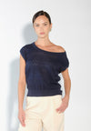 Sari- Sari Allona Short Sleeve Top (Navy)