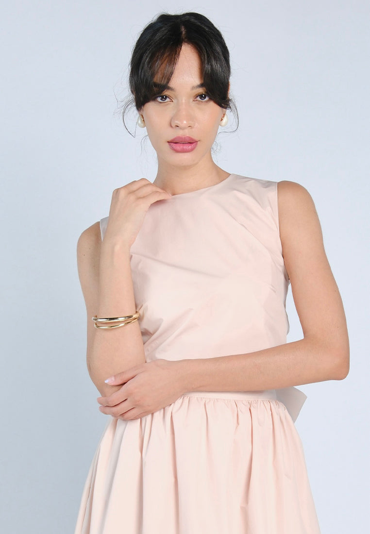 Mark Bumgarner X Vania Romoff For Plains & Prints Amelia Sleeveless Top (Blush)