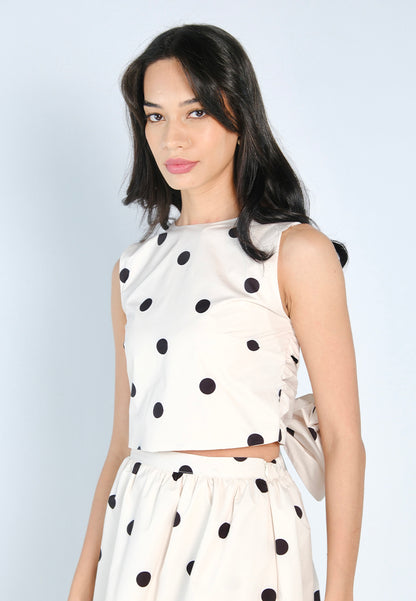 Mark Bumgarner X Vania Romoff For Plains & Prints Amelia Sleeveless Top (Polkadot)