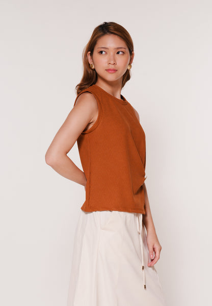 Ames Sleeveless Top (Camel)