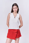 Almare Antler Sleeveless Top (Off-white)