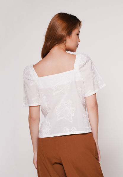 Antory Short Sleeve Top (Off white)