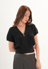 Archetype Refined Asphalt Extended Sleeve Top (Black)