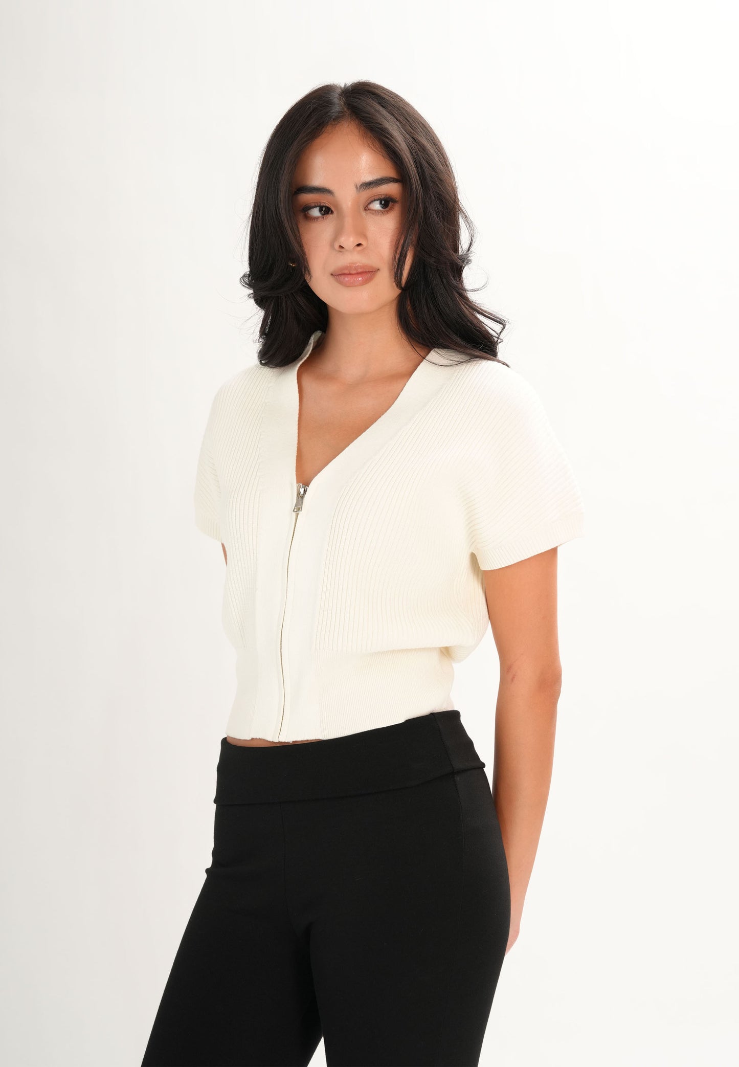 Archetype Refined Asphalt Extended Sleeve Top (Offwhite)