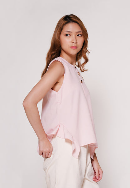 Aven Sleeveless Top (Blush)