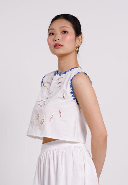 Baker Sleeveless Top (White)