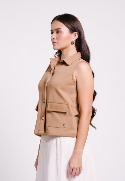Beacon Sleeveless Top(Camel)