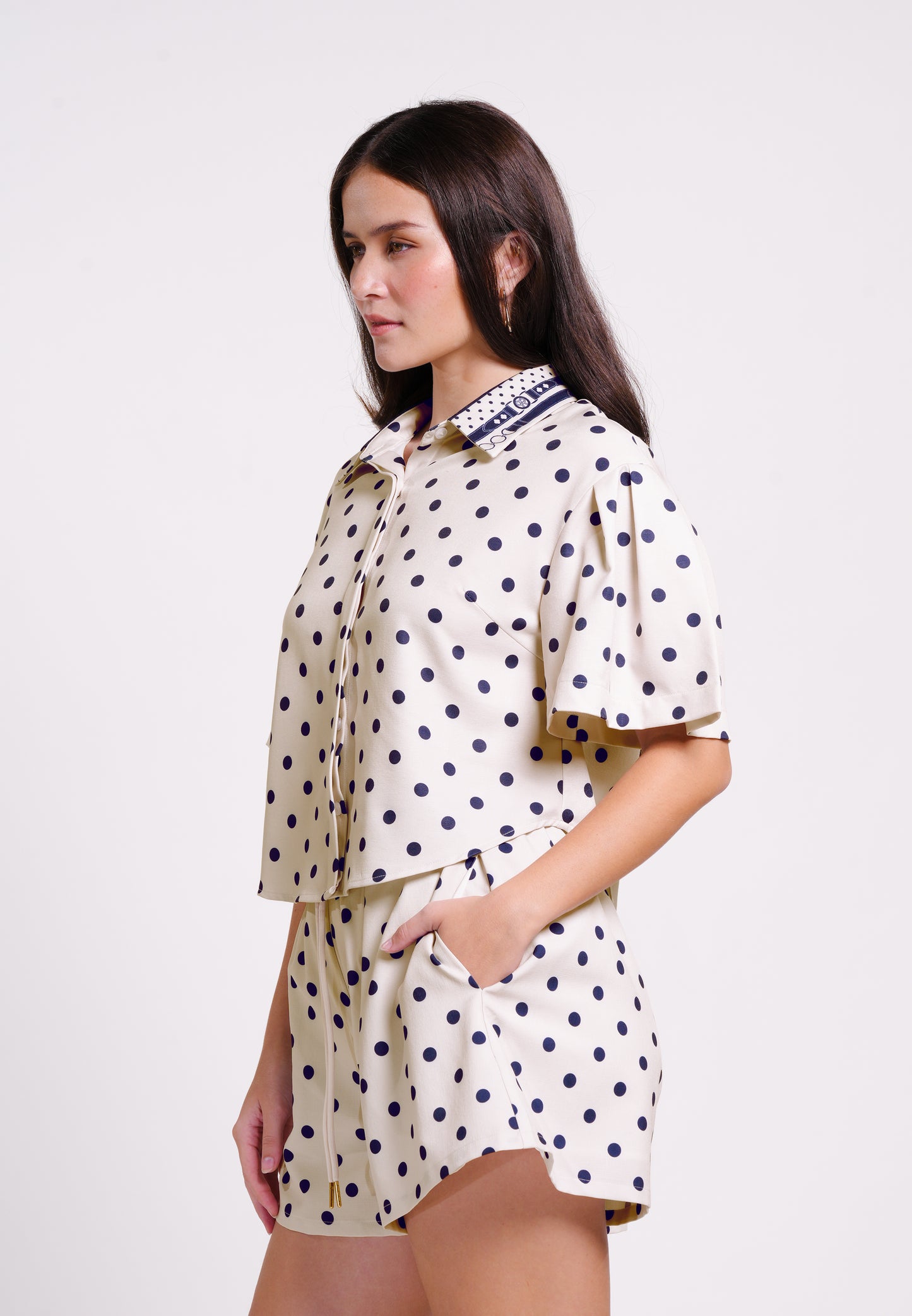 Beaufort Short Sleeve Top (Printed Beige)