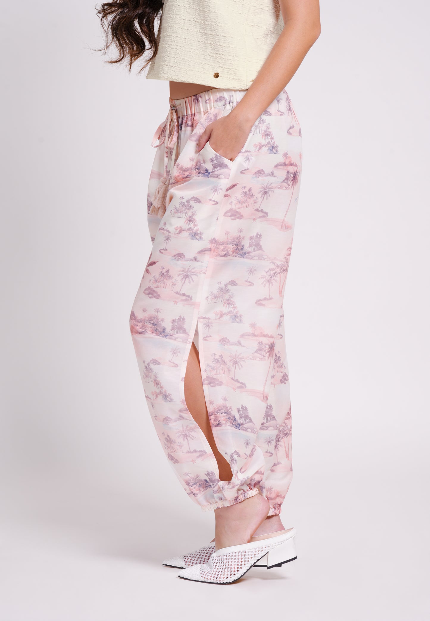 Beaux Pants (Printed Blush)