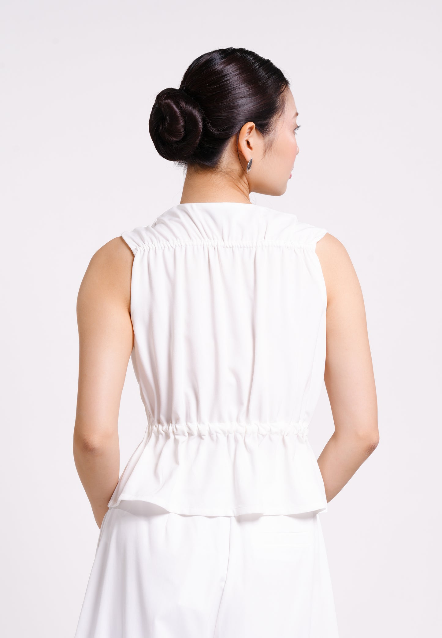 Bence Sleeveless Top (White)