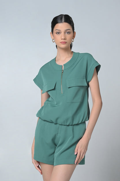 Bennie Short Sleeve Top (Green)