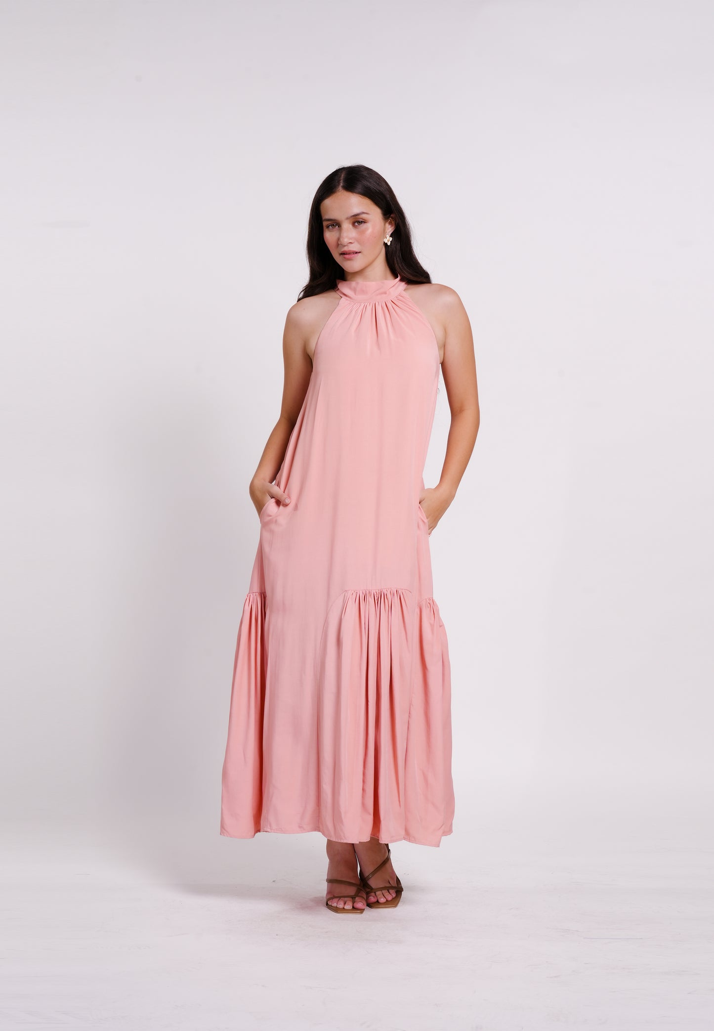 Beric Sleeveless Dress(Salmon)