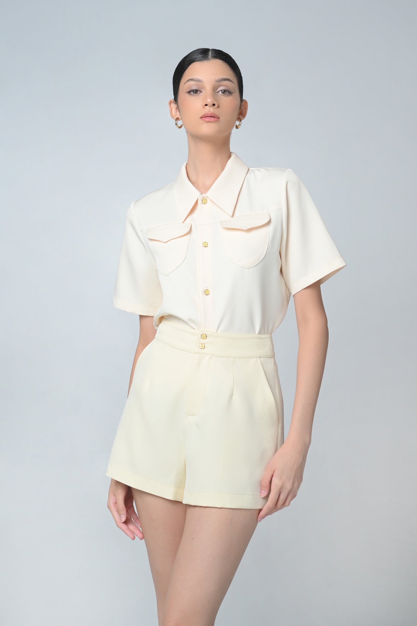 Betsy 5/8 Top (Cream)