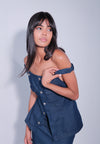 DNM Studios x Raxenne Bicolensis Sleeveless Top (Navy Blue)