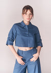 Solstice Bigonia Quarter Sleeve Top (Blue)