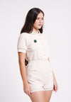 Archetype Summer Essentials Blessy Short Sleeve Playsuit (Beige)