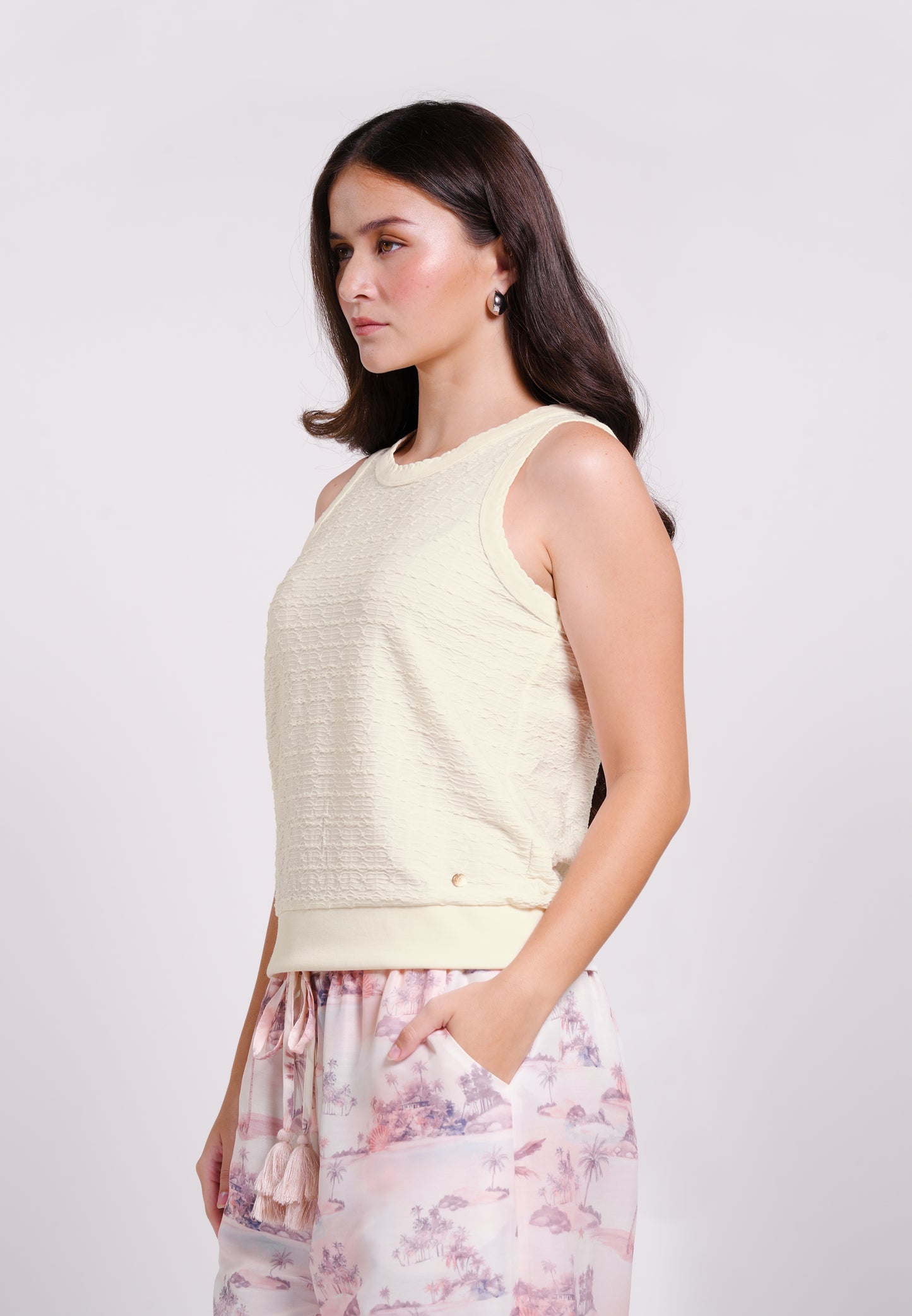 Boden Sleeveless Top (Cream)
