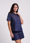 Bolt Short Sleeve Top (Navy)