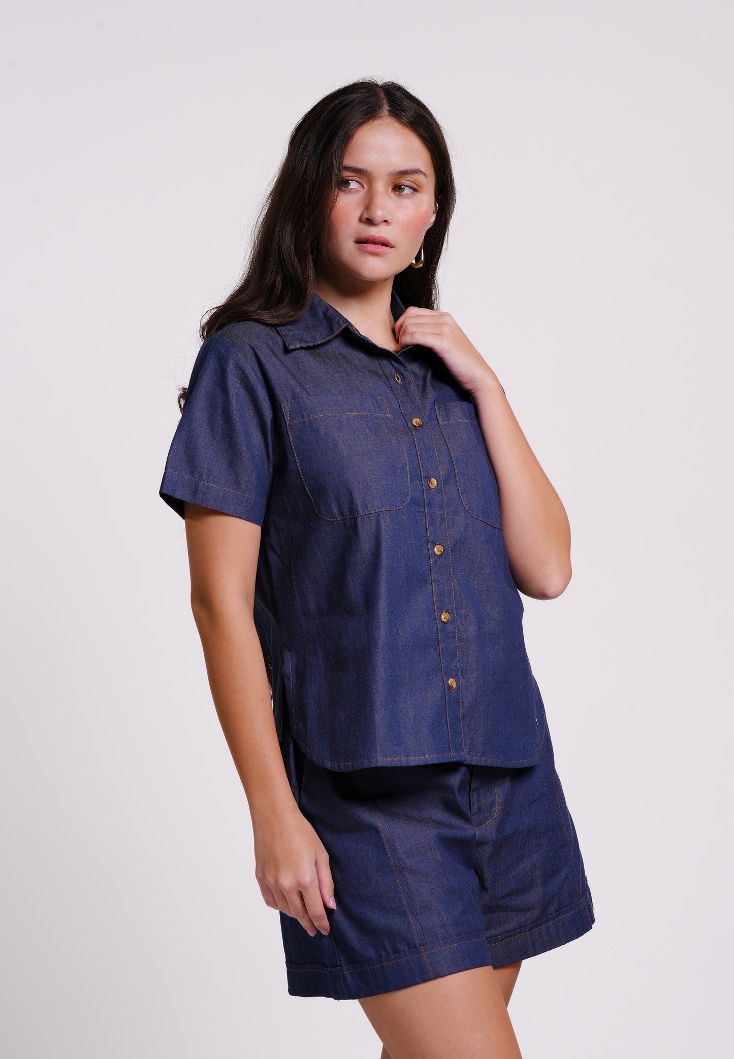 Bolt Short Sleeve Top (Navy)