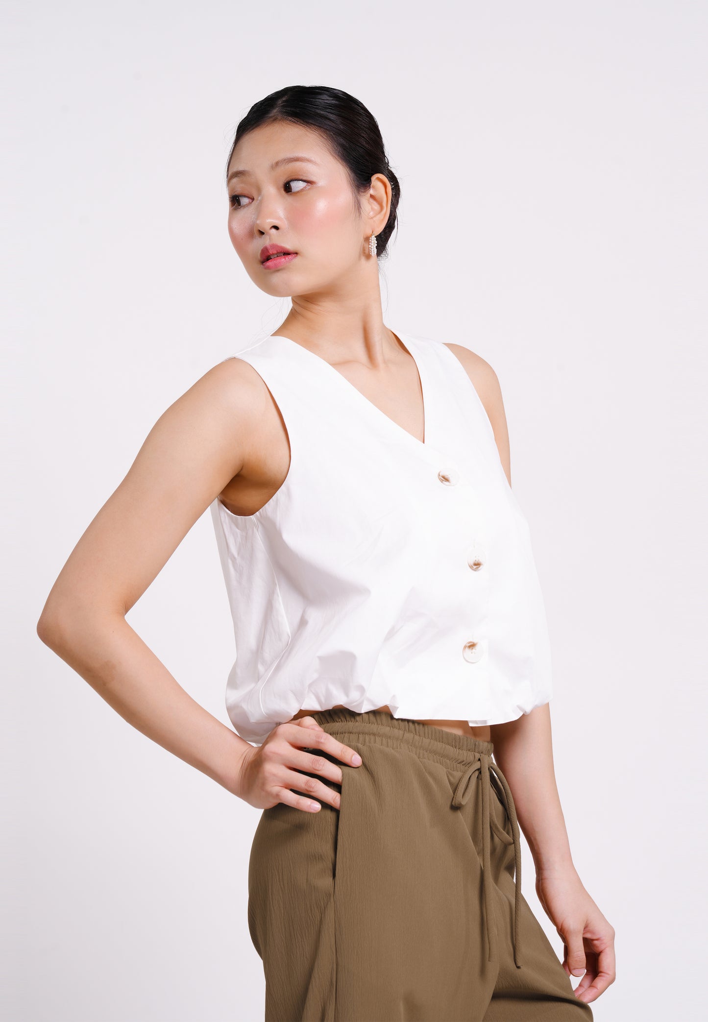 Brae Sleeveless Top(Offwhite)
