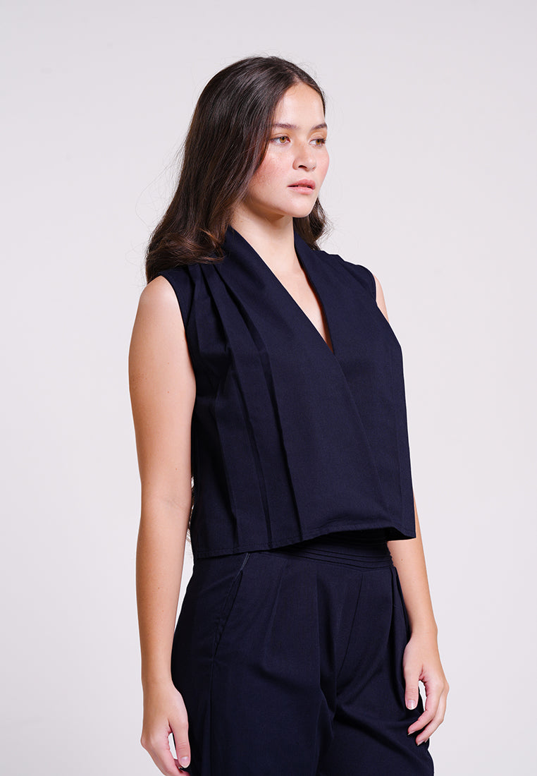 Bren Sleeveless Top (Navy)