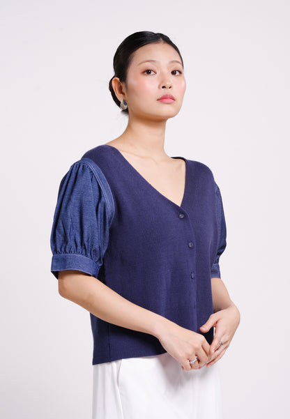 Burke Short Sleeve Top(N.Blue)