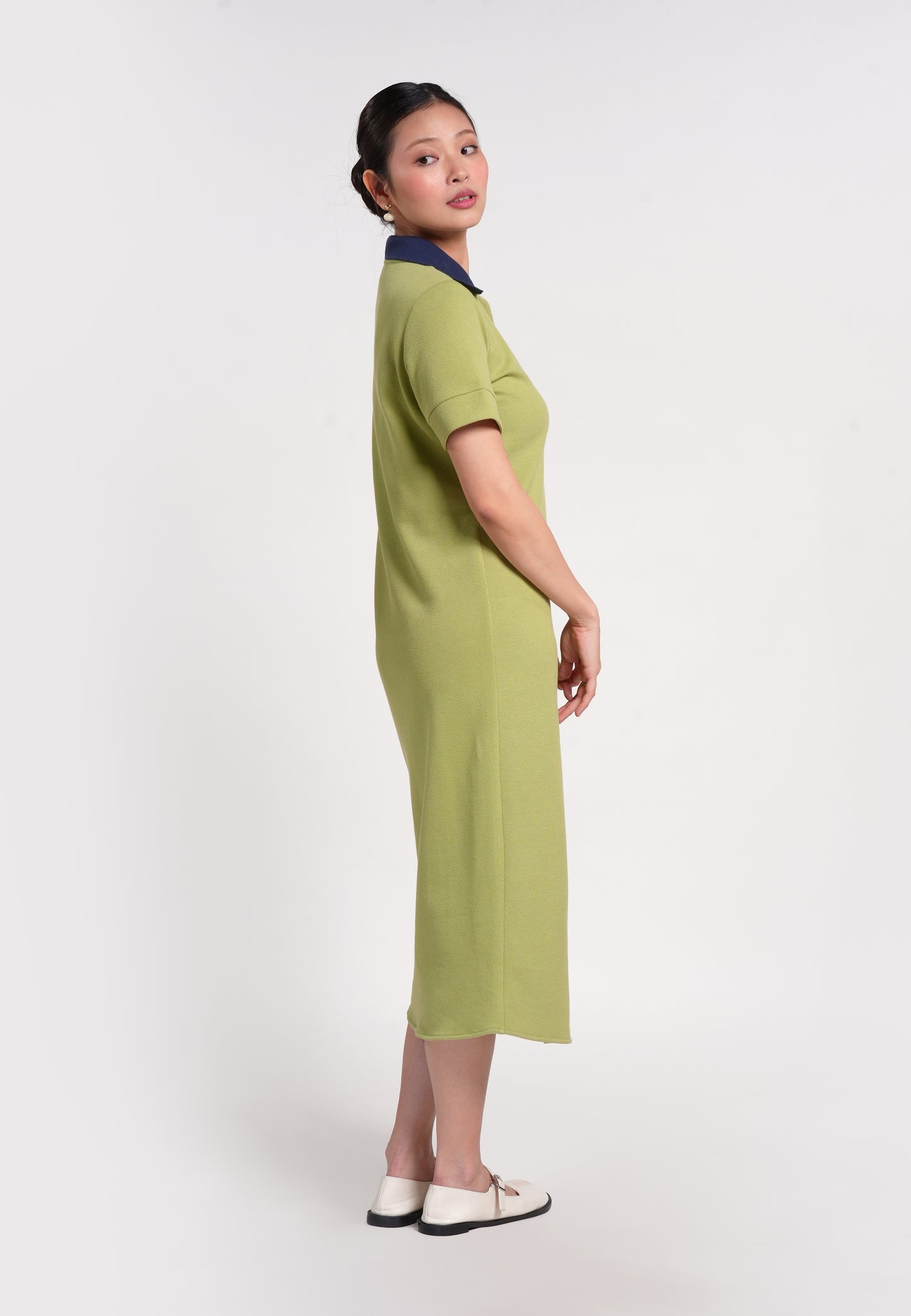 Byron Short Sleeve Dress  (Lime)