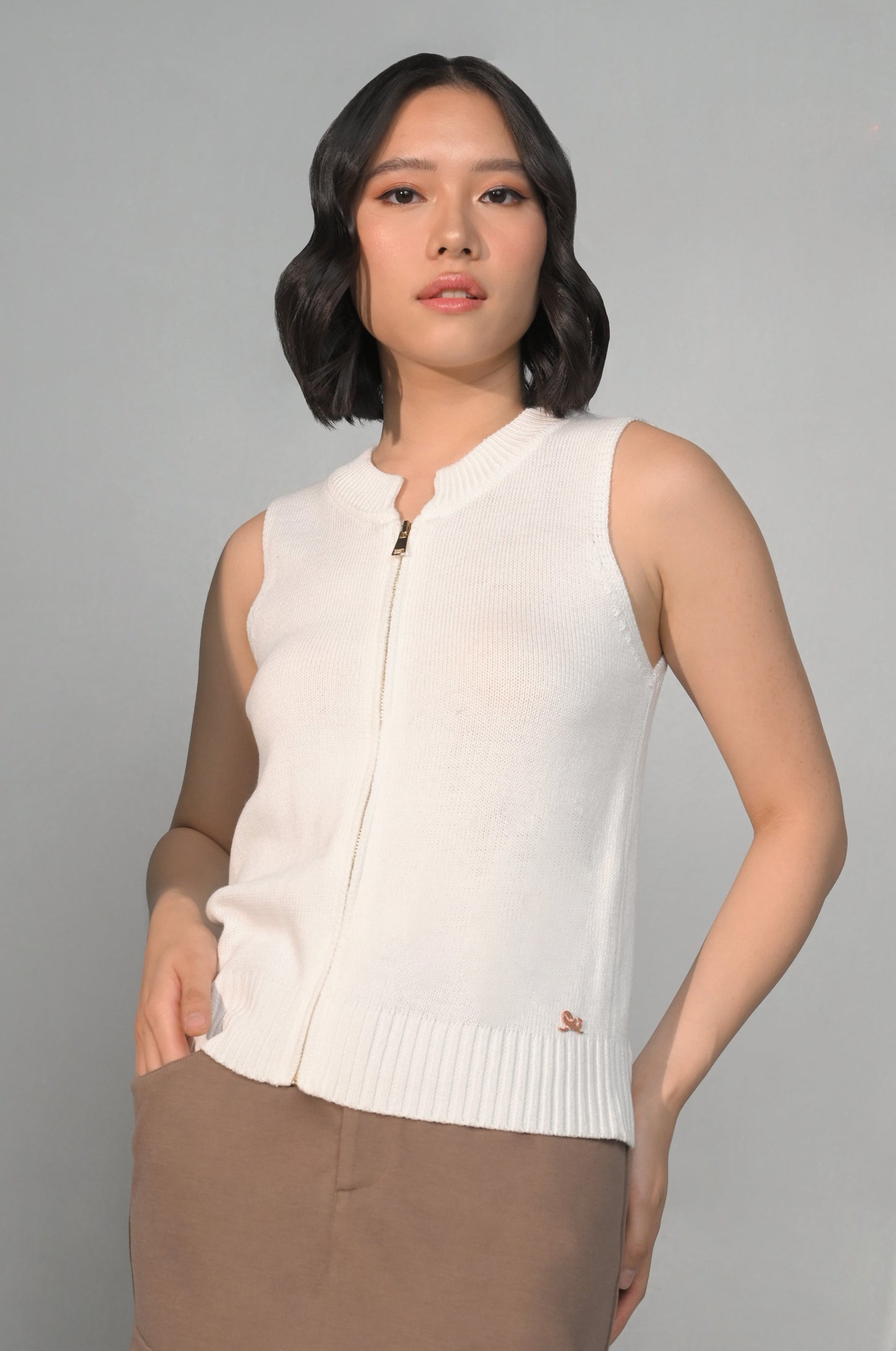 Cadillac Sleeveless Top (White)