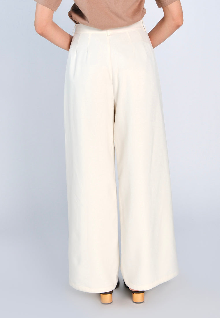 Mark Bumgarner X Vania Romoff For Plains & Prints Camille Pants (Cream)