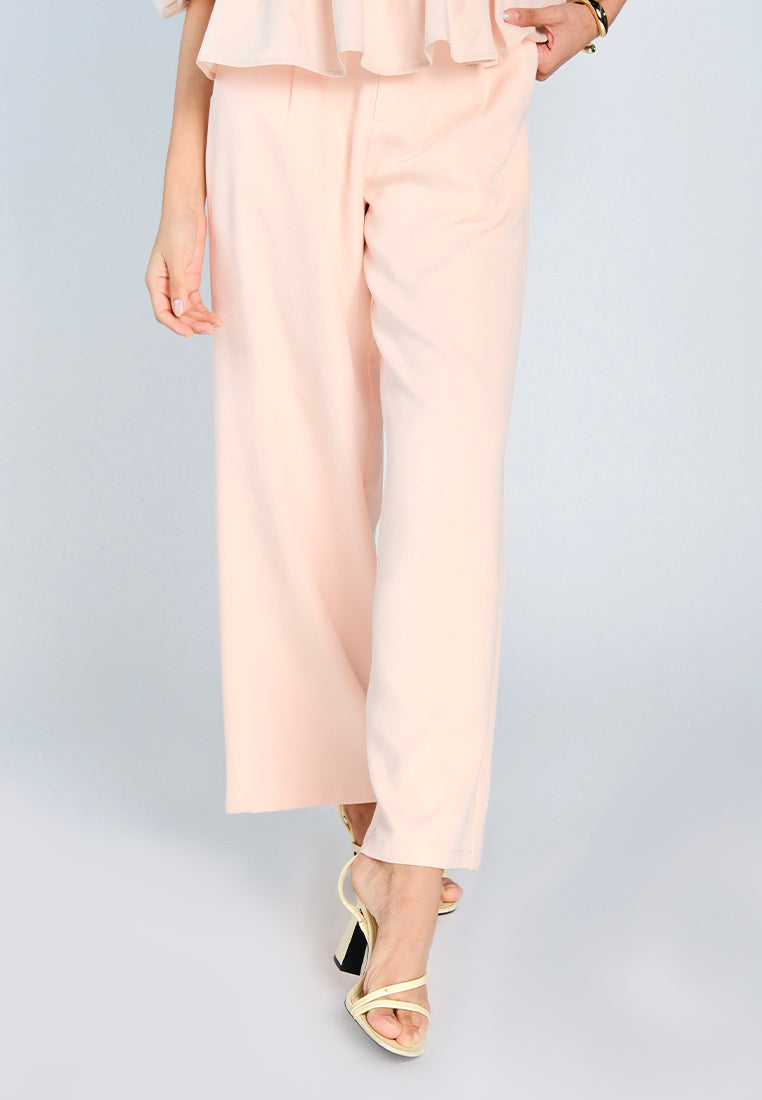 Mark Bumgarner X Vania Romoff For Plains & Prints Camille Pants (Blush)