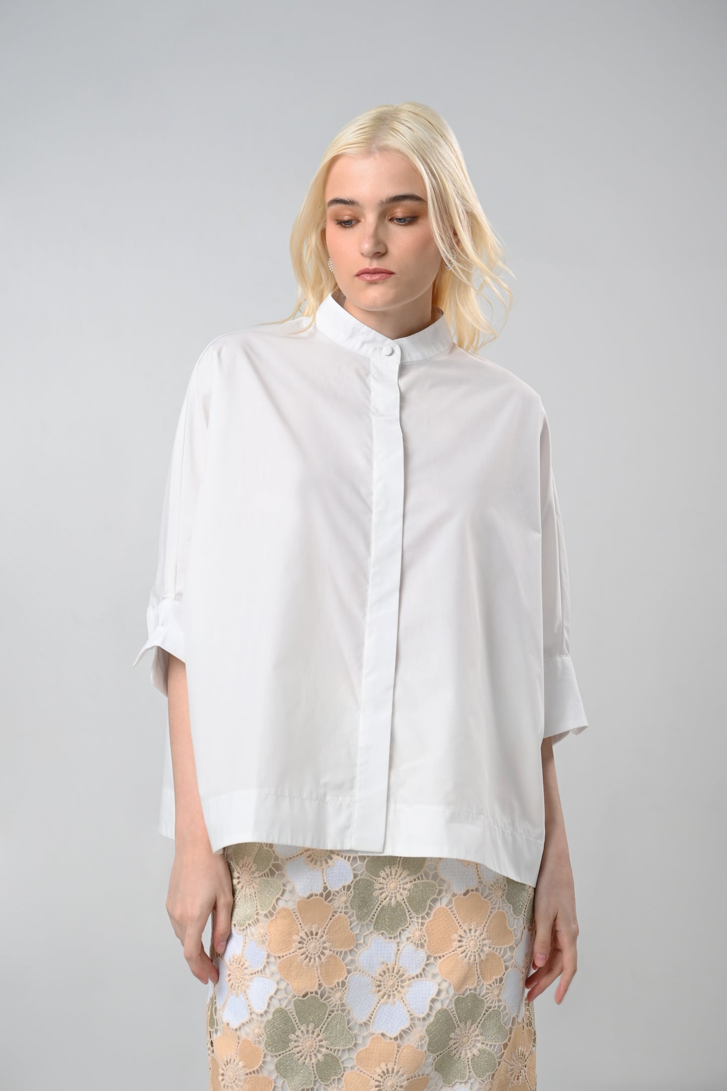 Raf Campton Quarter Sleeve Top (Offwhite)