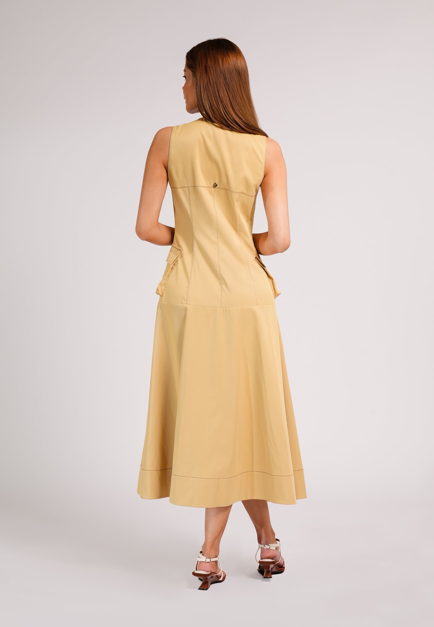 Cara Sleeveless Dress(Mustard)