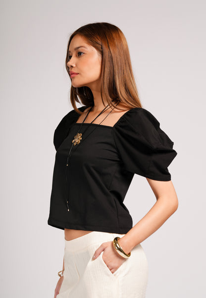 Casper Short Sleeve Top (Black)
