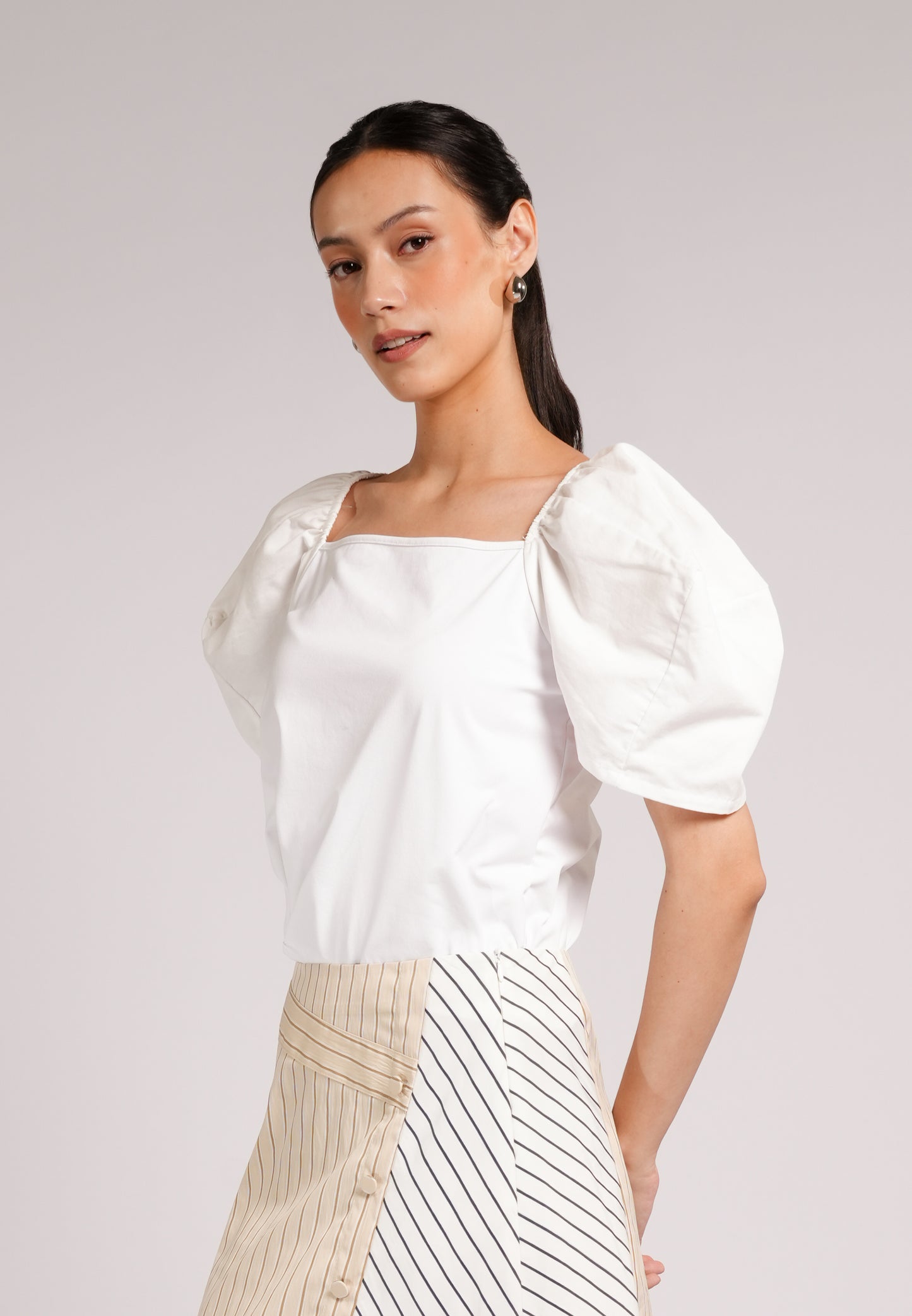 Casper Short Sleeve Top (White)