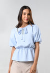Catallina Short Sleeve Top (Blue)