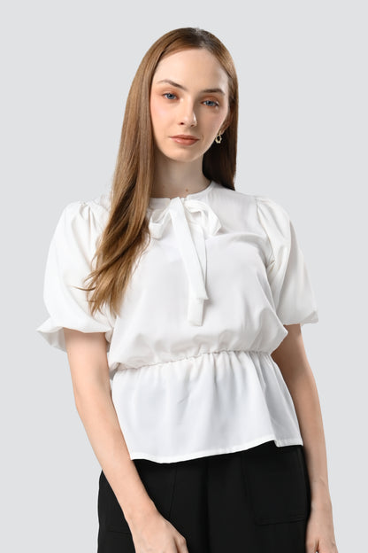 Catallina Short Sleeve Top (Offwhite)