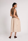 Celia Sleeveless Dress (Brown/Khaki)