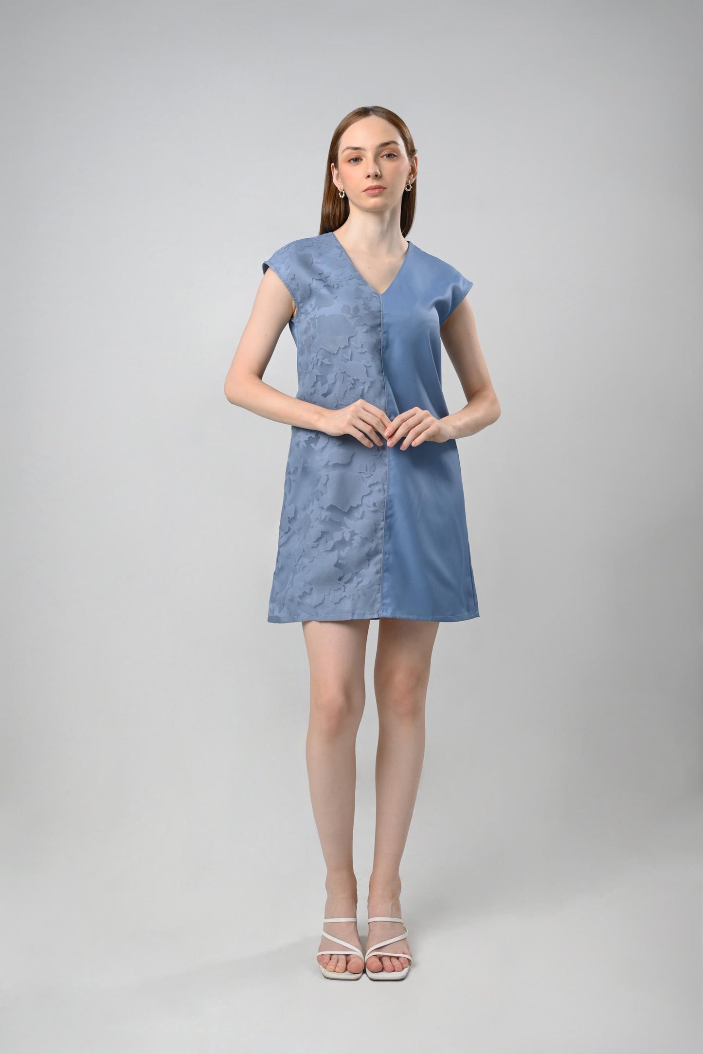 Chamber Short Sleeve Dress (Blue)