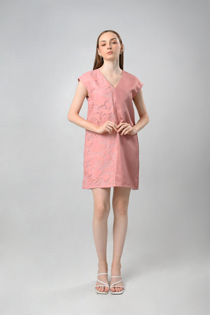 Chamber Short Sleeve Dress (Pink)