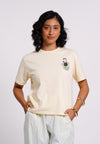 Archetype Summer Essentials Clover Short Sleeve Shirt Top (Butter)