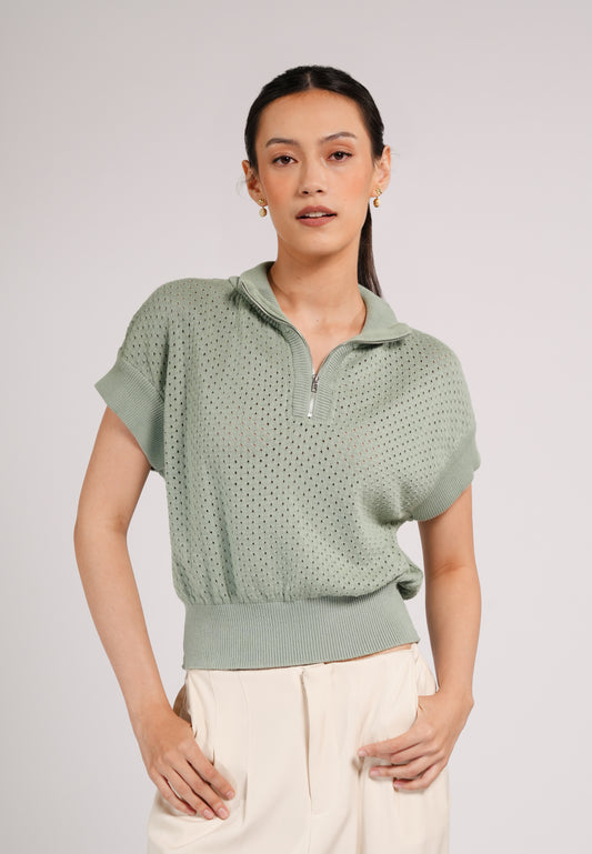 Cooper Extended Sleeve Top (Mint)