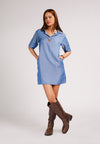Cynn Short Sleeve Dress (Blue)
